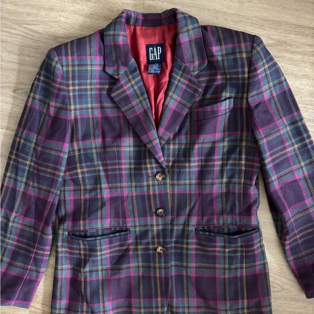 vintage oversized plaid Gap blazer!